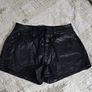 Idyllwind Black Lace-Up High Waist Women's Shorts